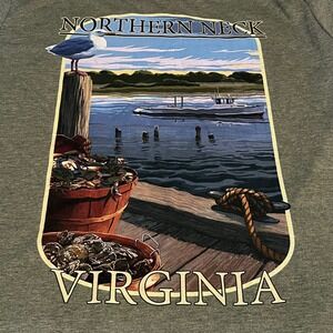 Gildan Northern Neck Virginia green short sleeve graphic shirt size medium M NWT